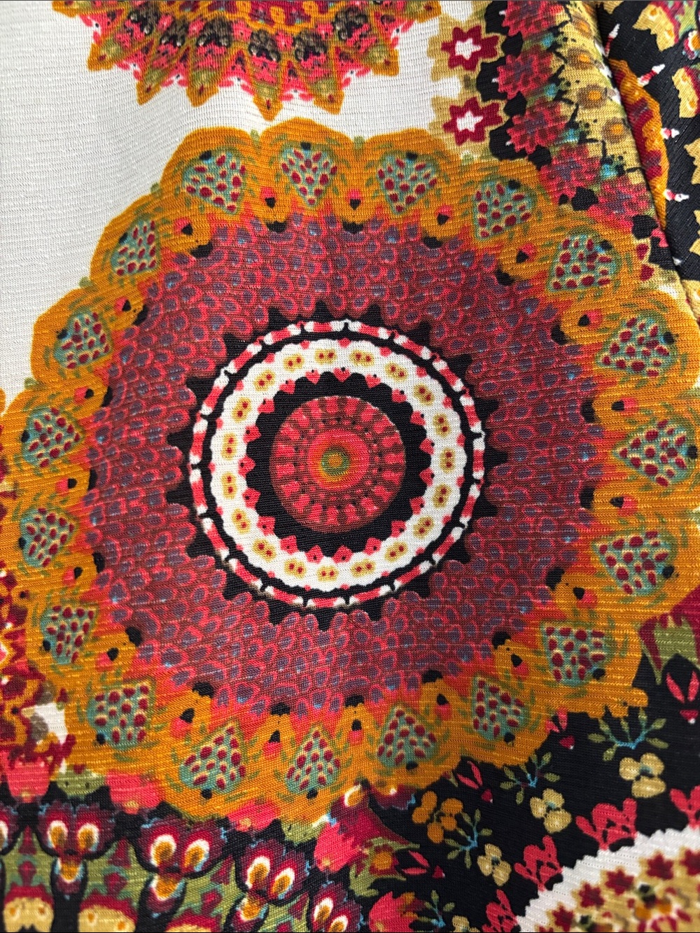 Women’s Cream Multi-Color Printed Tunic - Picture 5 of 7